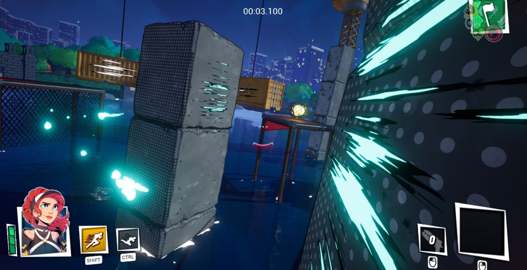 A gameplay screenshot from Jetrunners, a parkour FPS game
